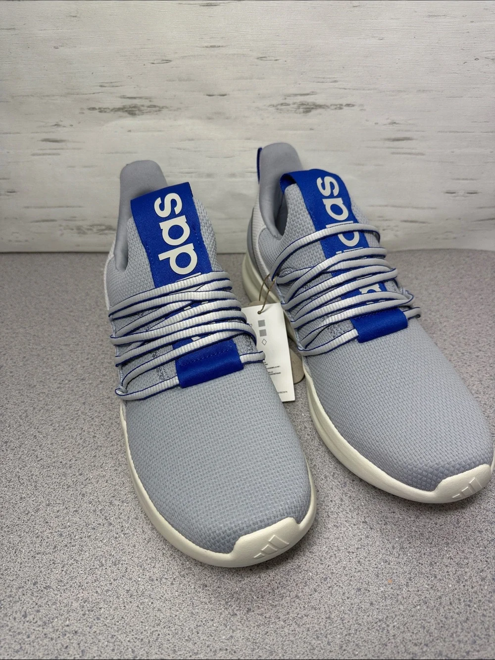 adidas Gray and Royal Blue Men's Knit Sneakers